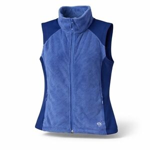 Mountain Hardwear Womens Large Blue Fleece Vest Full Zip Outdoor Hiking